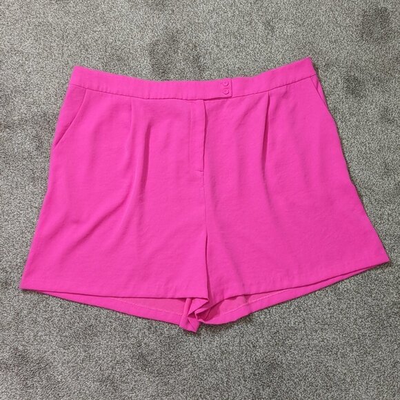 Women's SKIES ARE BLUE Pink Casual Shorts w Zipper; Size 3X - Picture 1 of 5